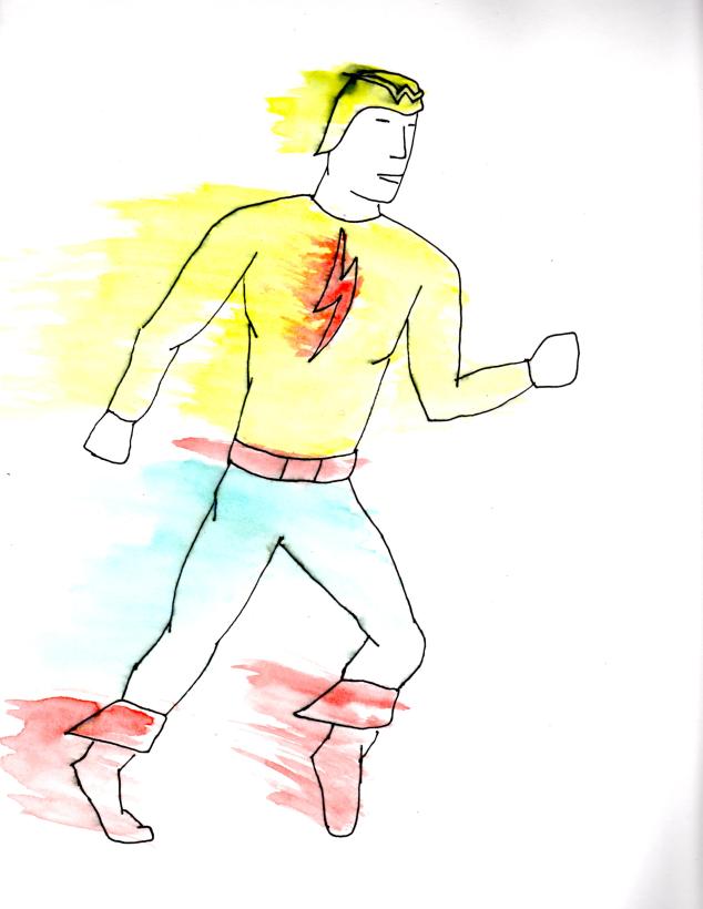 Just some pen and cheap watercolor